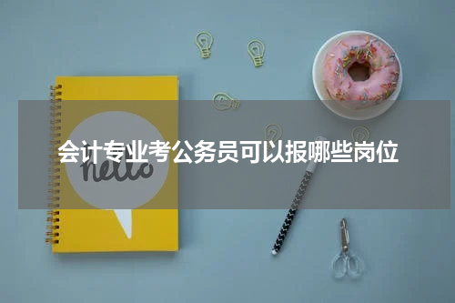 会计专业考公务员可以报哪些岗位