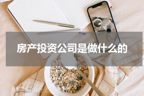 房产投资公司是做什么的
