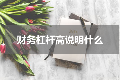 财务杠杆高说明什么