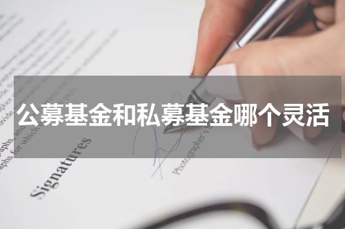 公募基金和私募基金哪个灵活