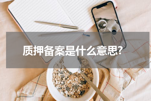 质押备案是什么意思?