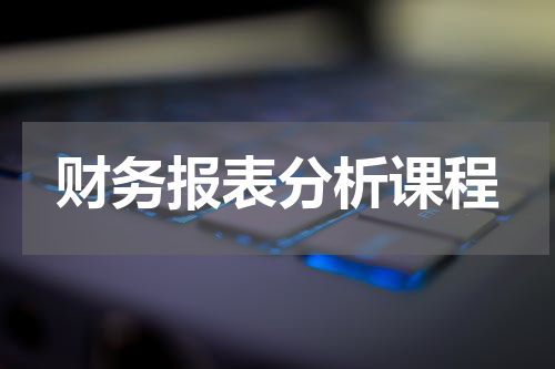 财务报表分析课程