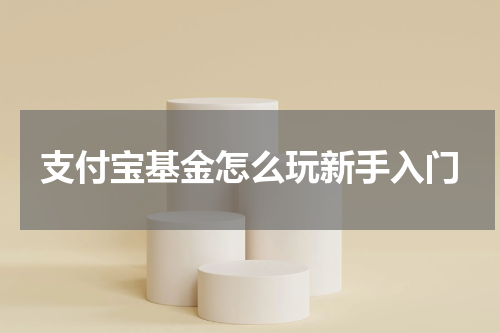 支付宝基金怎么玩新手入门