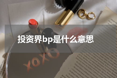 投资界bp是什么意思