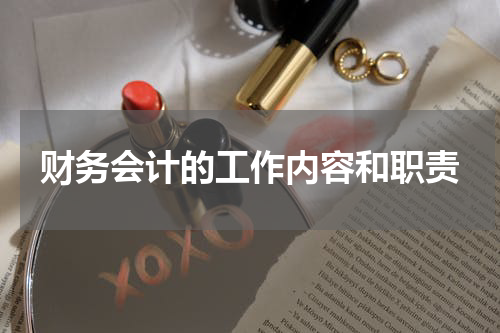 财务会计的工作内容和职责