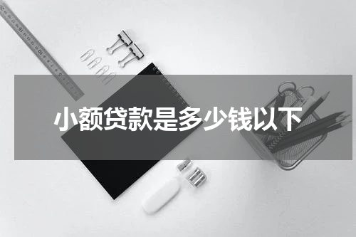 小额贷款是多少钱以下