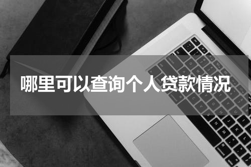 哪里可以查询个人贷款情况