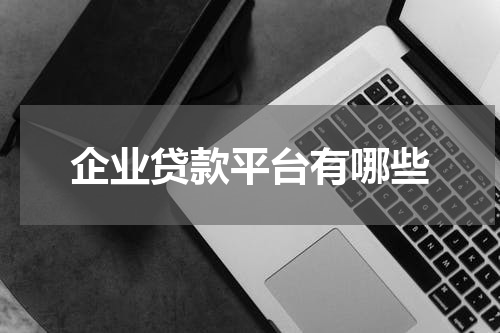 企业贷款平台有哪些