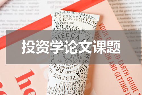 投资学论文课题
