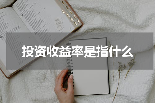 投资收益率是指什么