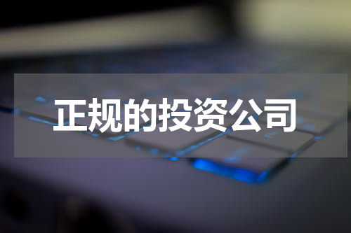 正规的投资公司