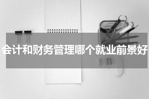 会计和财务管理哪个就业前景好