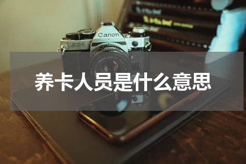 养卡人员是什么意思