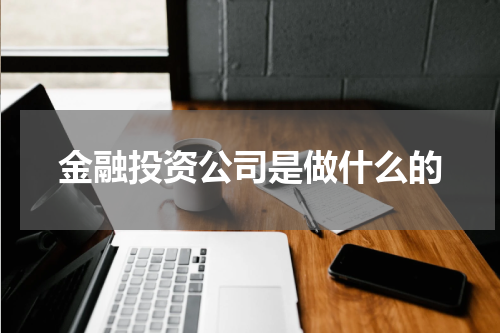 金融投资公司是做什么的