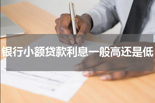 银行小额贷款利息一般高还是低