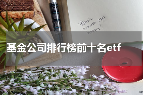 基金公司排行榜前十名etf