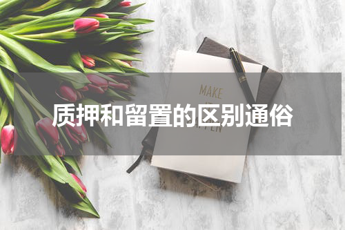质押和留置的区别通俗
