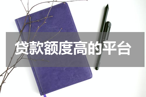 贷款额度高的平台