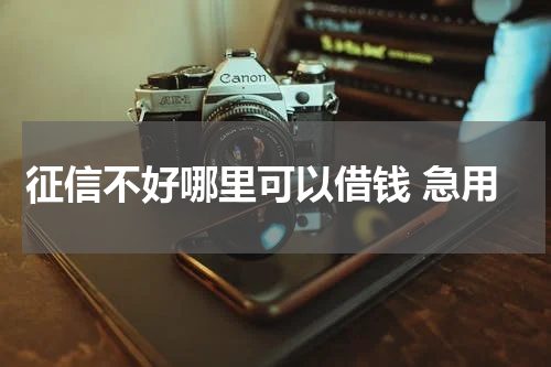 征信不好哪里可以借钱 急用