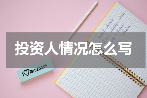 投资人情况怎么写