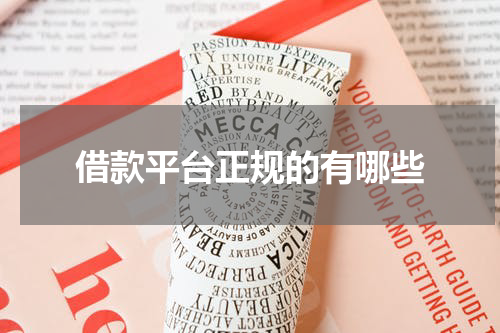 借款平台正规的有哪些