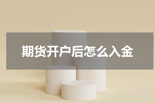 期货开户后怎么入金
