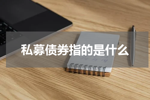 私募债券指的是什么