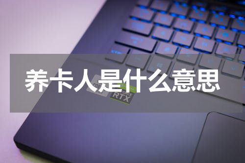 养卡人是什么意思