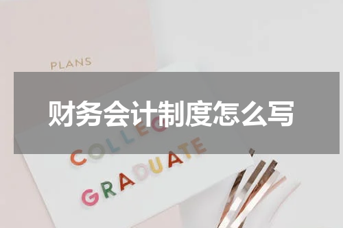 财务会计制度怎么写