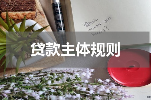 贷款主体规则