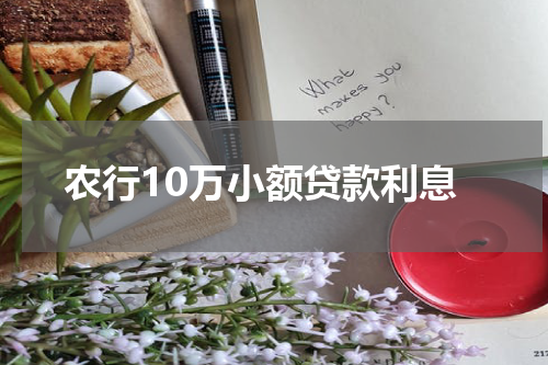 农行10万小额贷款利息