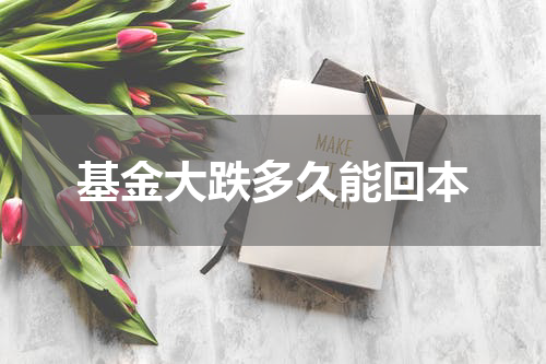 基金大跌多久能回本