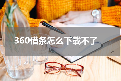 360借条怎么下载不了