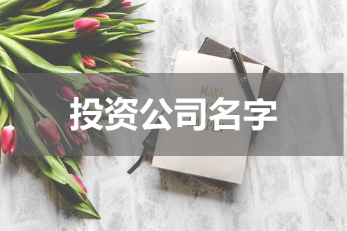 投资公司名字
