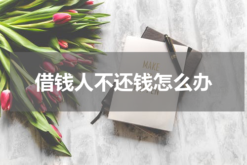 借钱人不还钱怎么办