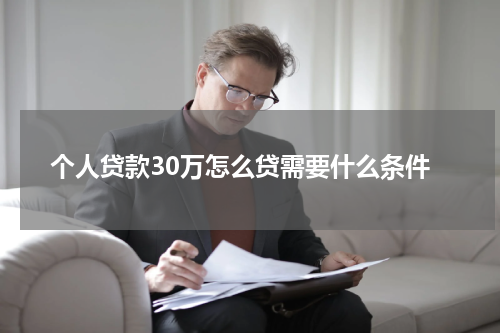 个人贷款30万怎么贷需要什么条件