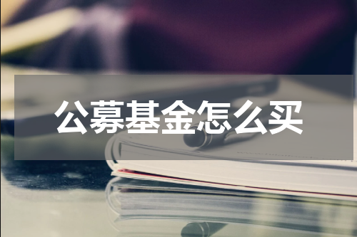 公募基金怎么买
