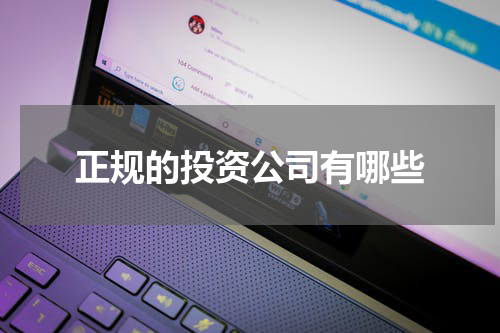 正规的投资公司有哪些