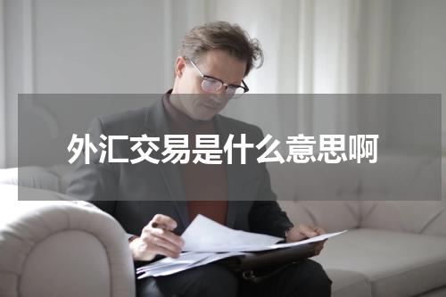 外汇交易是什么意思啊