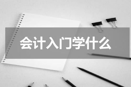 会计入门学什么