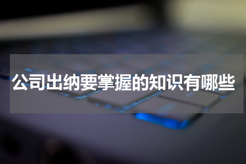 公司出纳要掌握的知识有哪些