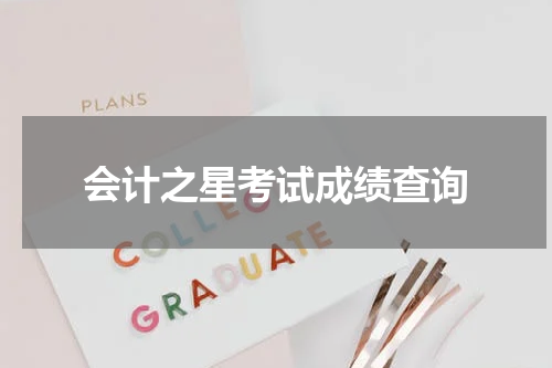 会计之星考试成绩查询