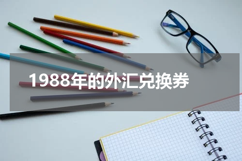 1988年的外汇兑换券