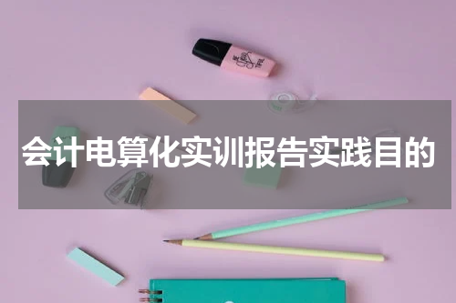 会计电算化实训报告实践目的