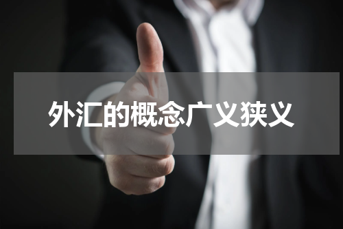 外汇的概念广义狭义