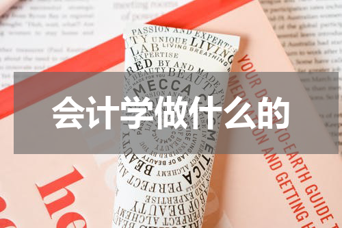 会计学做什么的