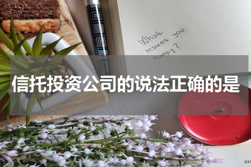 信托投资公司的说法正确的是