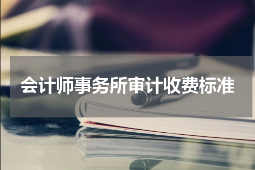 会计师事务所审计收费标准