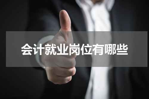 会计就业岗位有哪些