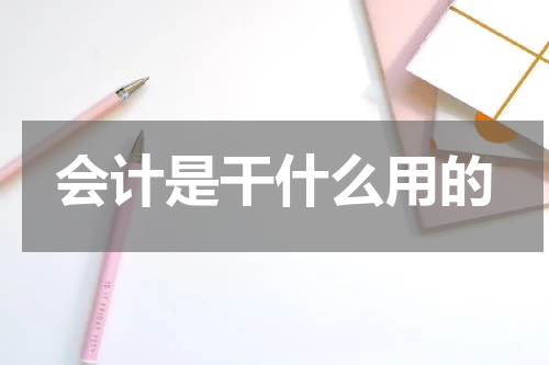 会计是干什么用的